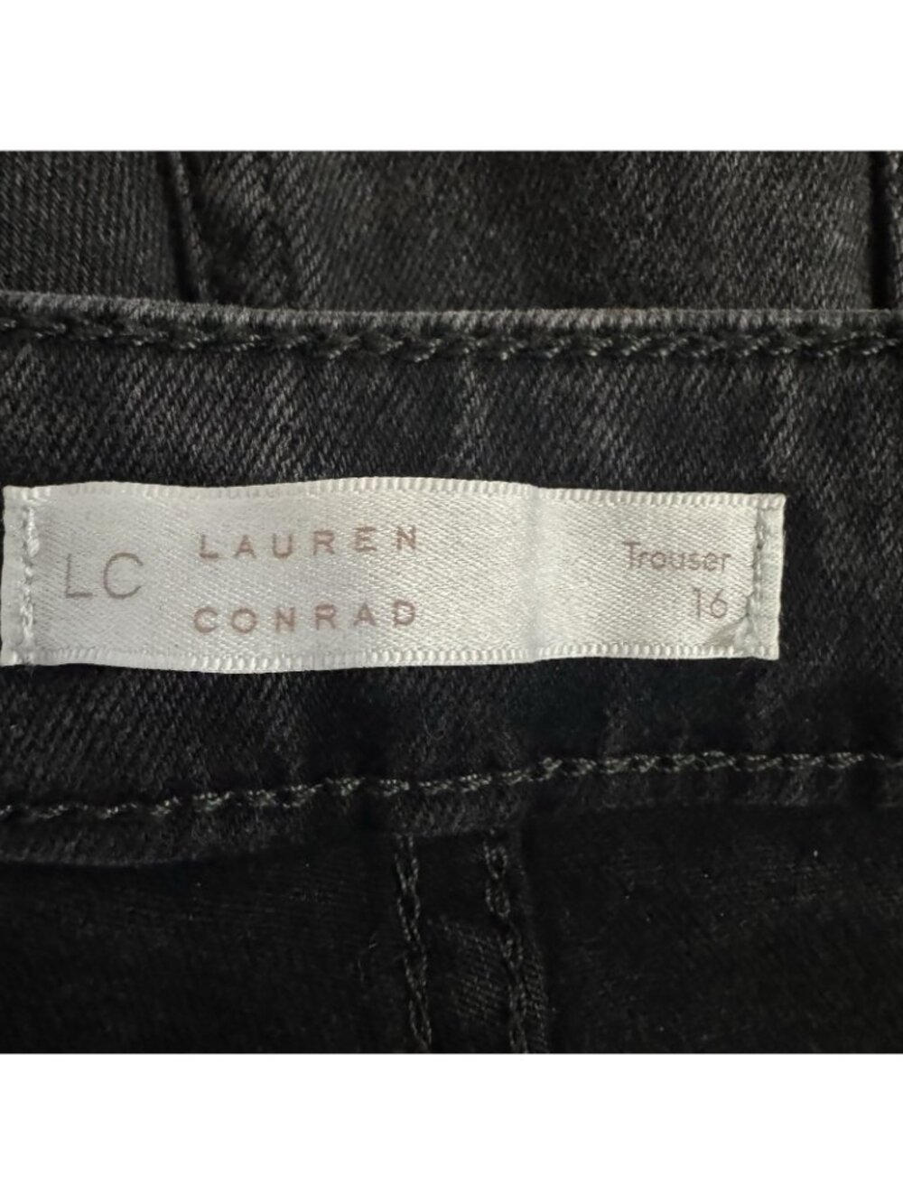 LC Lauren Conrad Super High Rise Trouser Jeans Women’s Size 16 Wide Leg Stretch - Picture 6 of 7